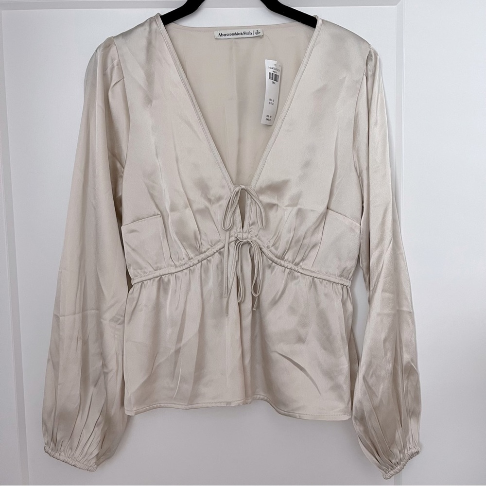 Abercrombie & Fitch Long Sleeve Silk Blouse
